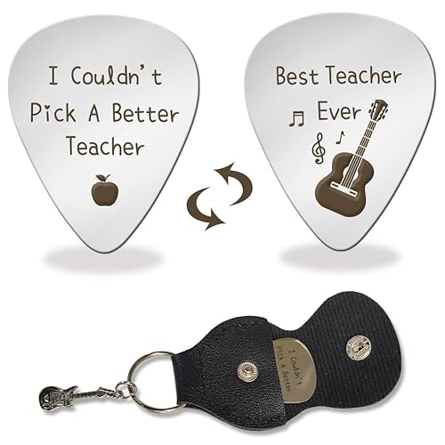 arricraft 1 Pc Stainless Steel Picks Plectrums, Best Teacher Ever