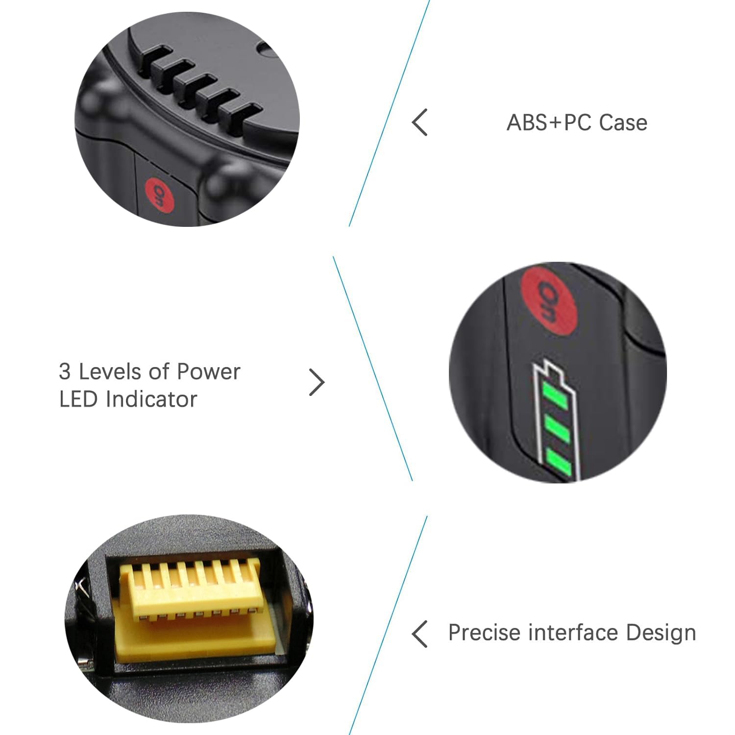 18V 5Ah, batteria di ricambio per Makita BL1850B BL1840 BL1840B BL1850 BL1860B LXT400 194204-5 con indicatore di livello di carica, 2 pezzi.