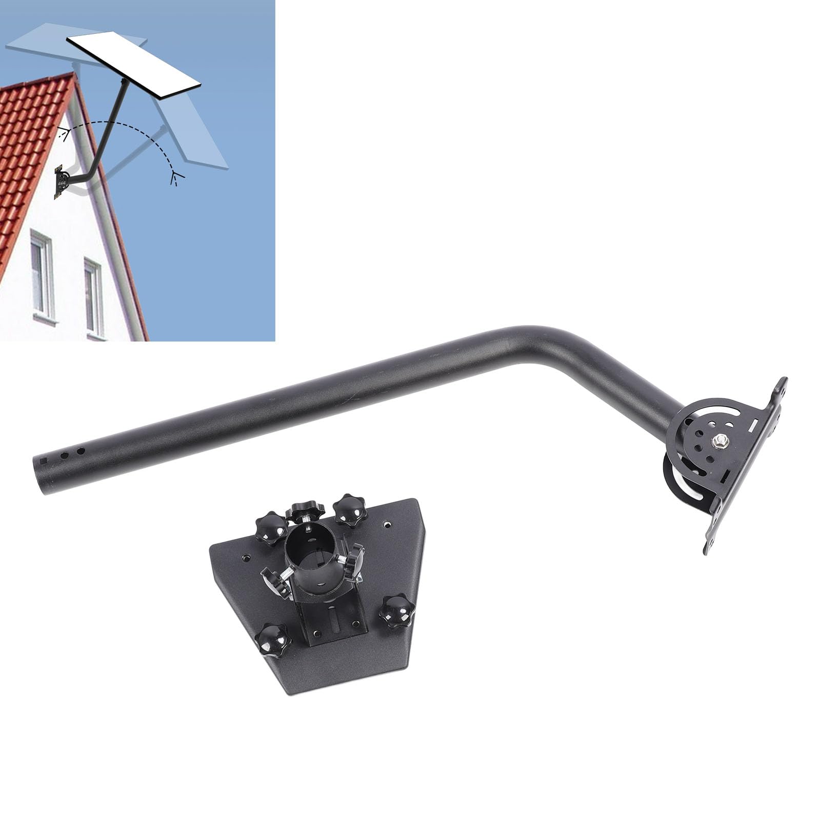 Support Gen 3 pour Antenne Standard Gen3/V3 Montage Mural/sur Toit, Adaptateur de Tuyau Gen 3 Réglable, pour Kit Internet Satellite