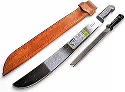 Facão Para Mato Tramontina De 10 a 20 Polegadas Com Bainha em Couro Tratado E Lima Para Amolar