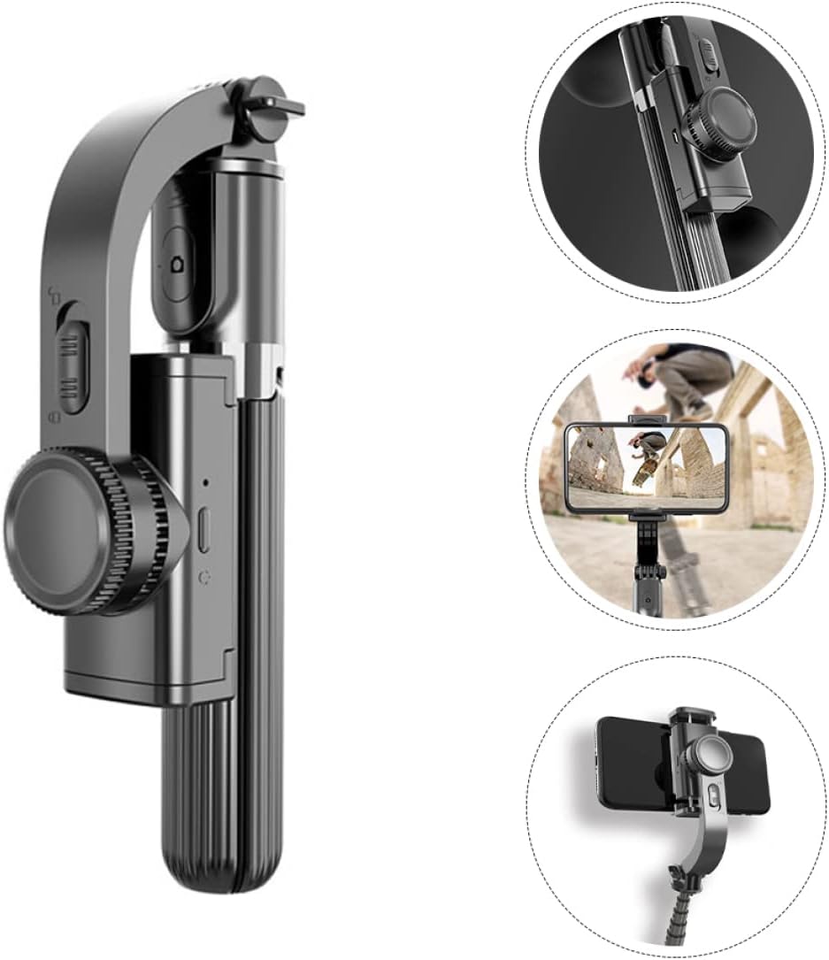 1Set Handheld Gimbal Stabilizer with Tripod Functionality Portable Cellphone Holder for Creative Vlogs Lightweight Compact Design for Outdoor Travel Photography
