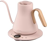 Vista 1 de Gooseneck Electric Kettle with ±1℉ Temperature Control for Pour Over Coffee & Tea, Quick Heating, BPA-Free Stainless Steel, Built-in Brew Timer