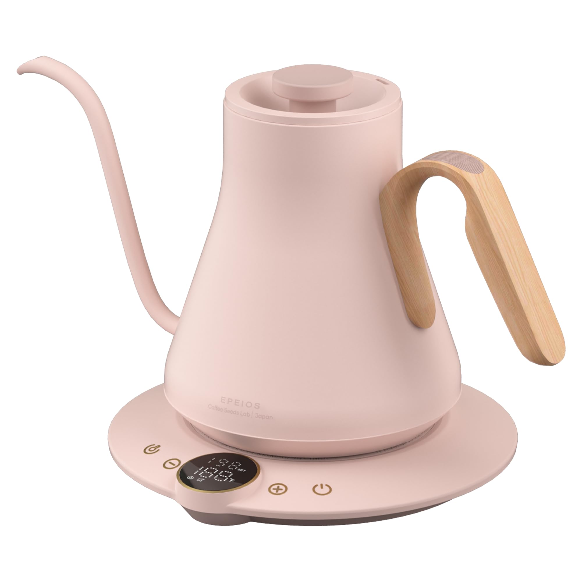 Photo 1 of Cocinare Gooseneck Electric Kettle, ±1°F Precise Temperature Control, 1500W Fast Heating, Pour Over Coffee & Tea Kettle with Brew Timer & Keep Warm, Stainless Steel, 0.9L (Munch Pink)