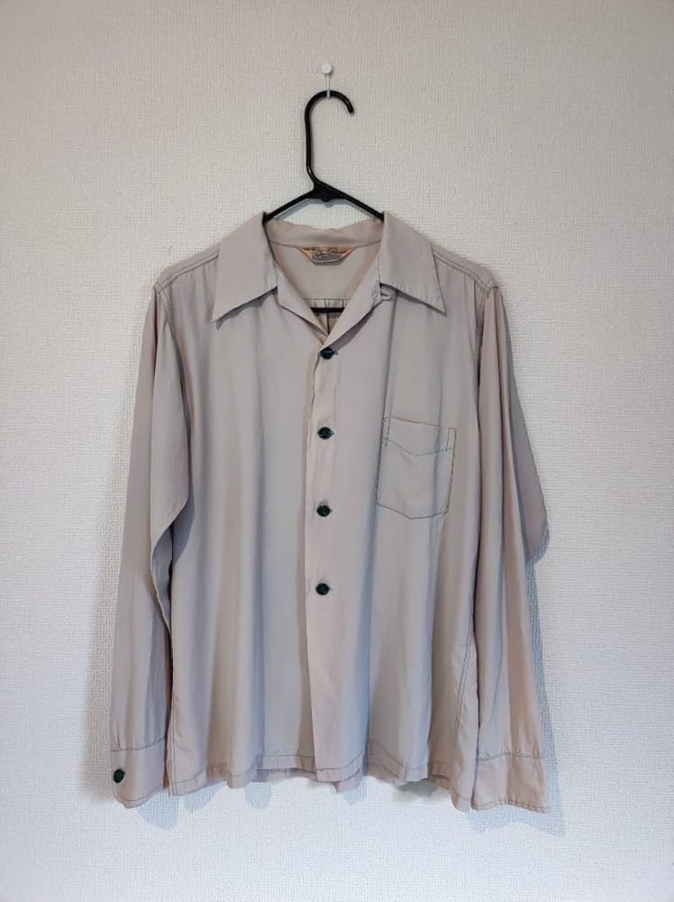 BAL バル ブラックレーヨン オープンカラーシャツ ギャバシャツ BAL バル ブラックレーヨン オープンカラーシャツ ギャバシャツ