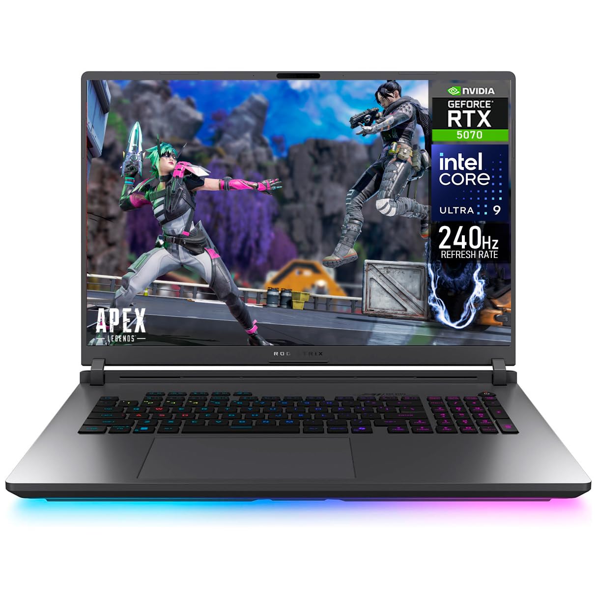 ROG Strix G18 Latest (2025) Gaming Laptop 18" 2.5K 240Hz Nebula Display Intel Core Ultra 9 275HX - NVIDIA GeForce RTX 5070-64GB RAM - 1TB SSD-4-Zone RGB KB - WIN11-Eclipse Gray- W/Gaming Frame