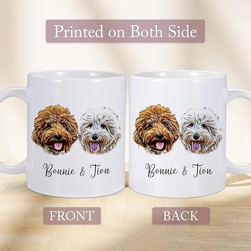 Miniatura 3 de Taza de perro personalizada, taza personalizada con foto de perro, taza de café personalizada de 11 onzas, taza de café personalizada con nombre de