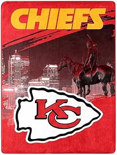 Northwest NFL Kansas City Chiefs, City Nights Plush Throw, 60-inches x 8...