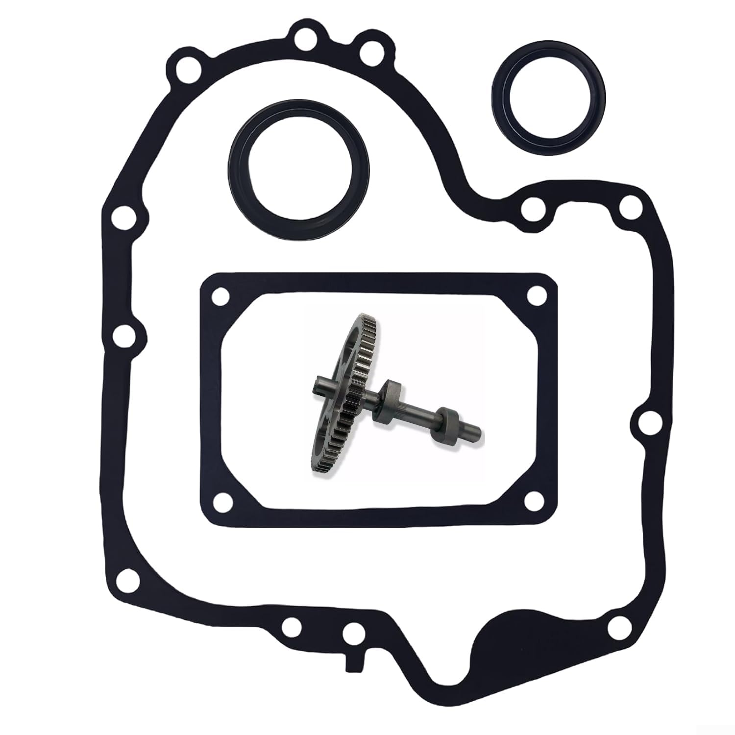 Kit de reparación de engranajes de metal para motores de cortacésped, piezas de repuesto de precisión negras con construcción resistente para un rendimiento óptimo y para una fácil instalación, juego