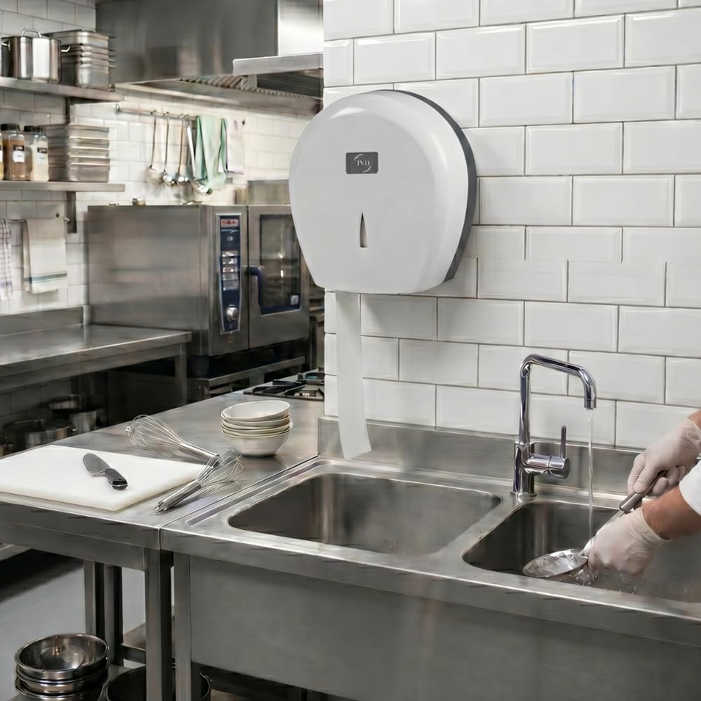 JVD Distributeur de Papier Hygiénique Yaliss Jumbo 400 Blanc