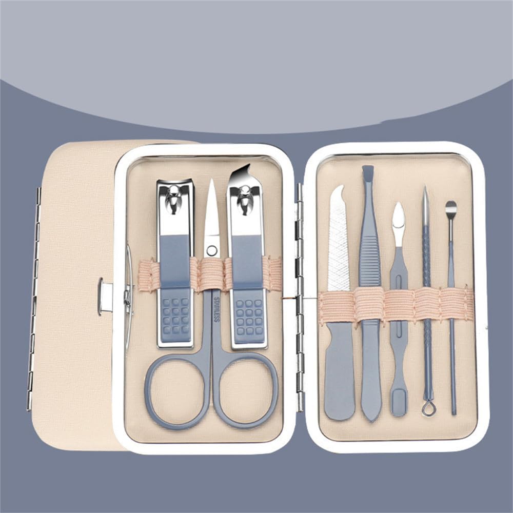 Ensemble de 7/8/10/16/18 Coupe-Ongles en Acier Inoxydable, Outil de manucure, Cure-Oreilles, Ciseaux pour Peaux mortes, Outils de beauté, 16 pièces (2 pièces)