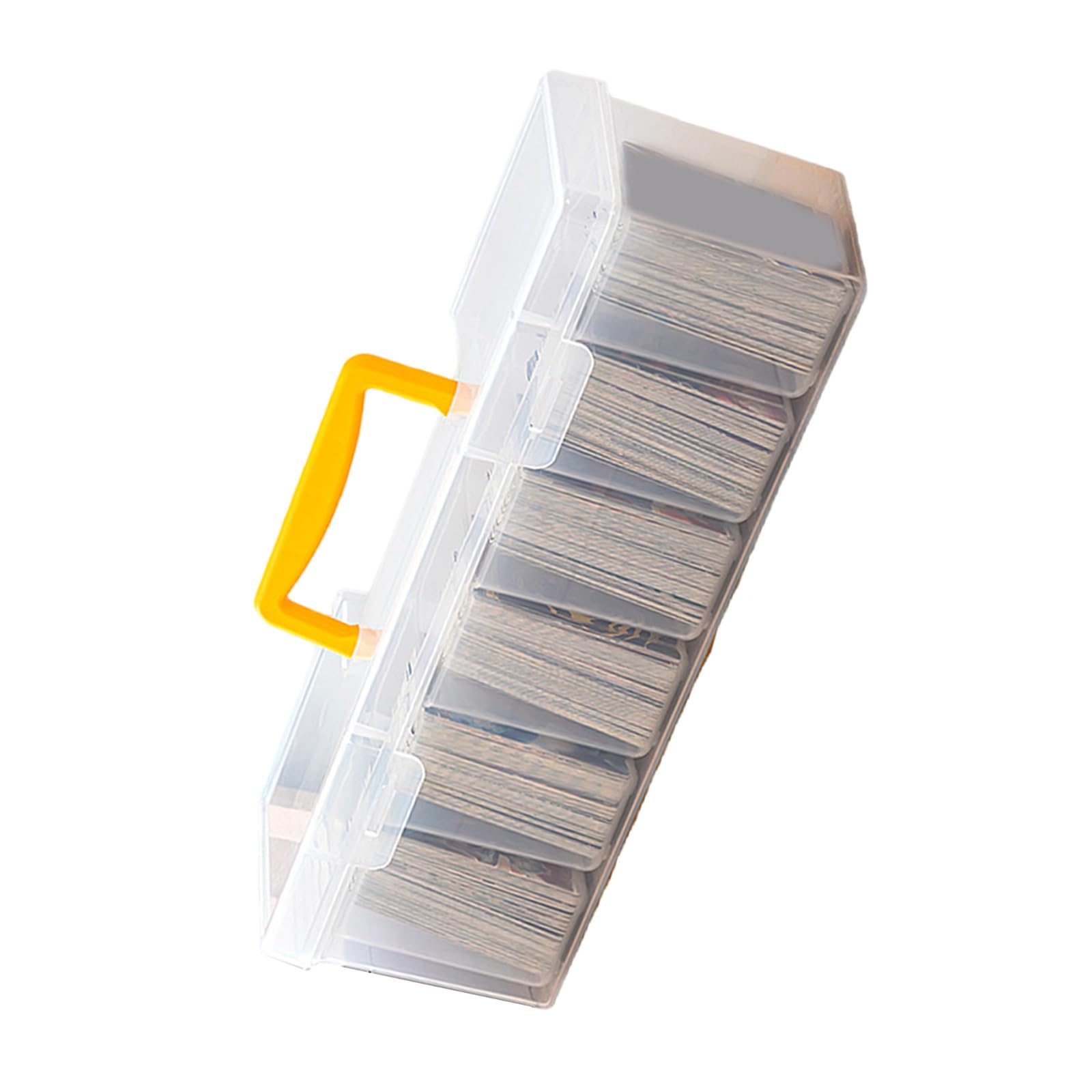 LEYILE Trading Card Storage Box Acrylic With Separate Box Large Capacity Card Organizers Clear Game Card Container