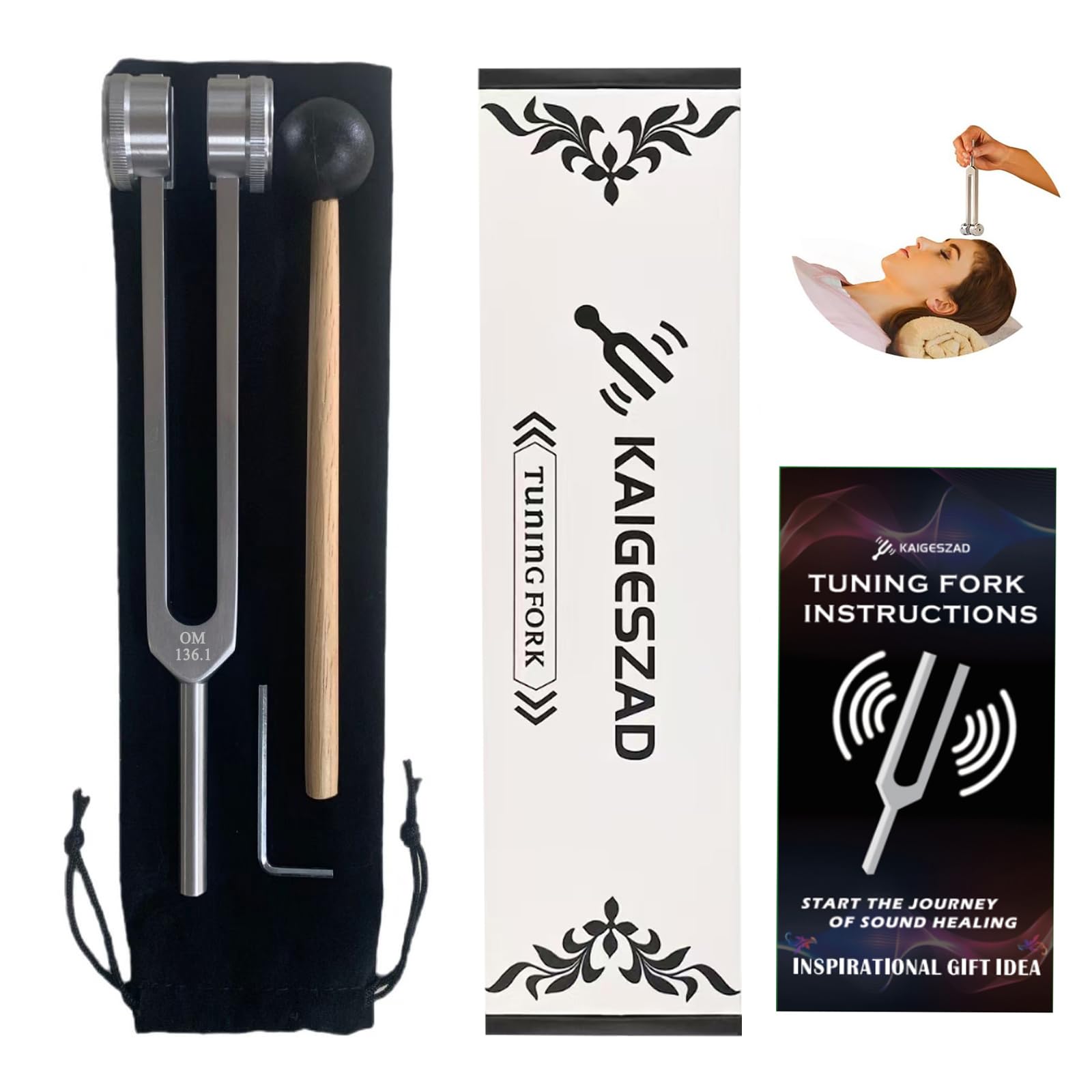 リラクゼーショングッズ SACED SOLFEGGIO OM TUNING FORK WEIGTED Amazon.com: OM 136.1hz Weighted Tuning Fork with Reflex Hammer for