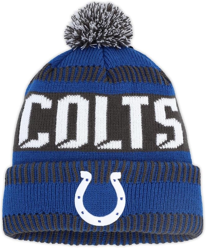 Bonnet de football NFL enfant hiver bonnet sport américain à pompon 8-20 ans