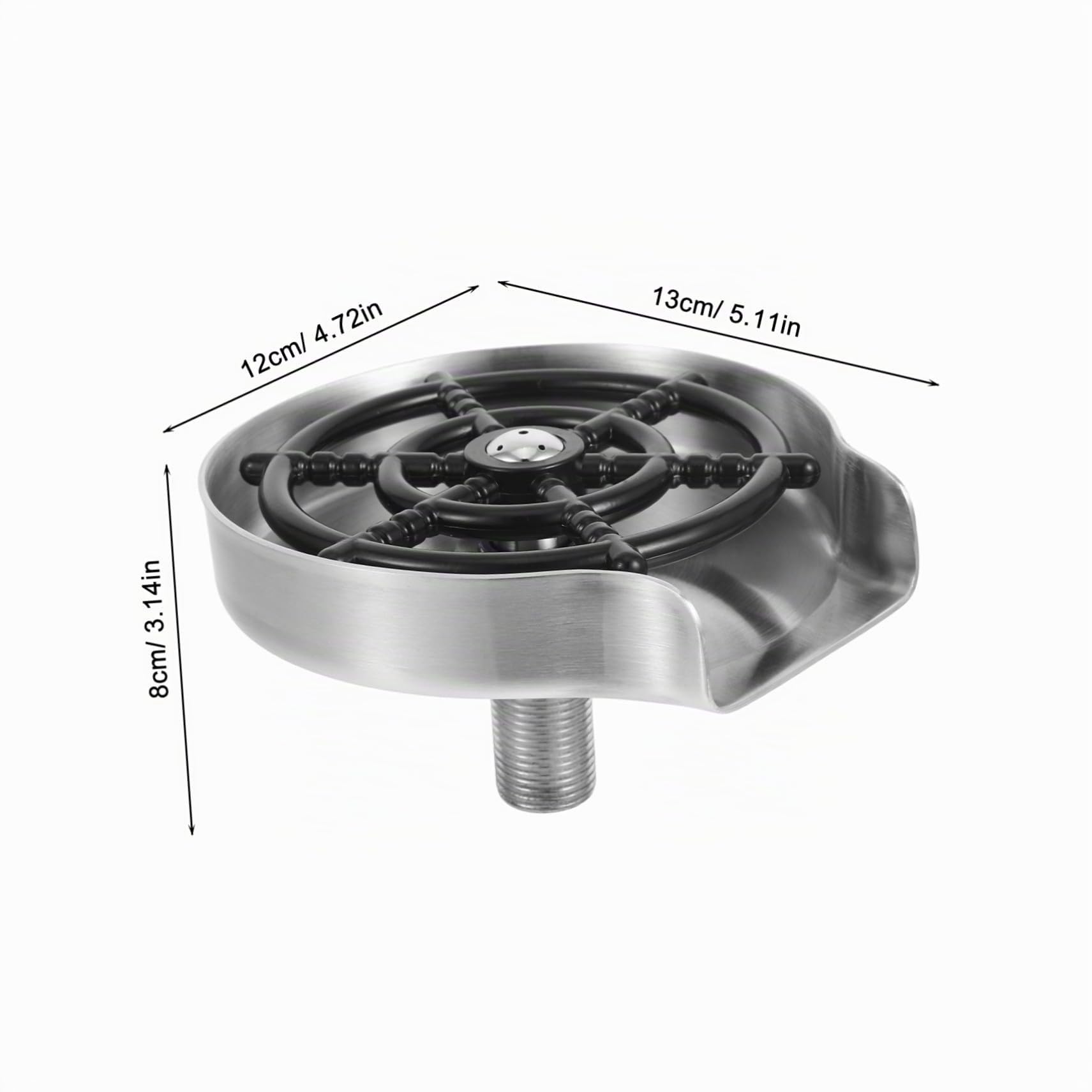 Toddmomy Lave-gobelet Automatique Inox Rince-tasses Haute Pression Pour Évier La Cuisine Bar Maison Usage Quotidien