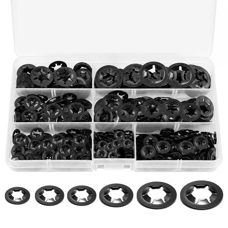 Internal Tooth Starlock 100 PCS Six Sizes Mixed