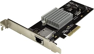 StarTech.com 1 Port 10G PCIe Network Card - 10GBase-T/NBASE-T - RJ45 Port - Intel X550 Chipset - Ethernet Card - Network Adapter - Intel NIC Card (ST10000SPEXI) Red
