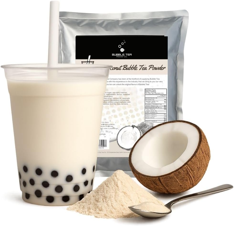 Bubble Tea House Company Coconut Bubble Tea Powder (1kg / 33 Servings) - Make at Home with Bubble Tea House Co.
