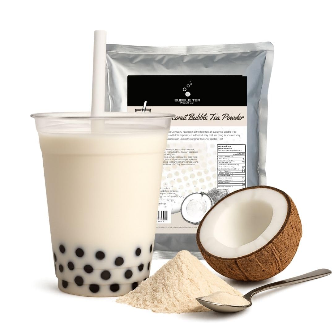 Bubble Tea House Company Coconut Bubble Tea Powder (1kg / 33 Servings) - Make at Home with Bubble Tea House Co.
