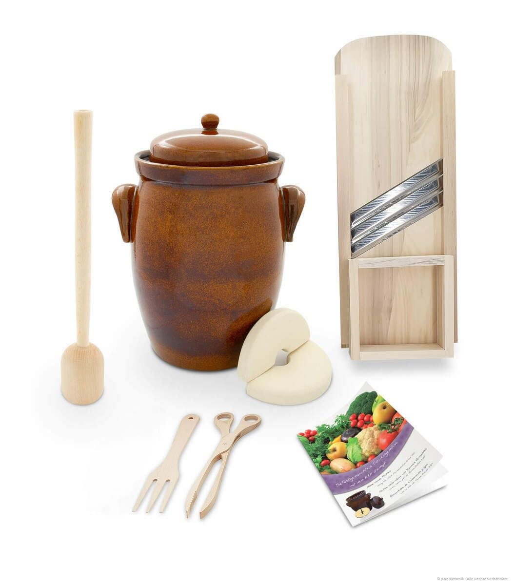 Pots à lactofermentation K&K Keramik 10 l jarre choucroute en grès