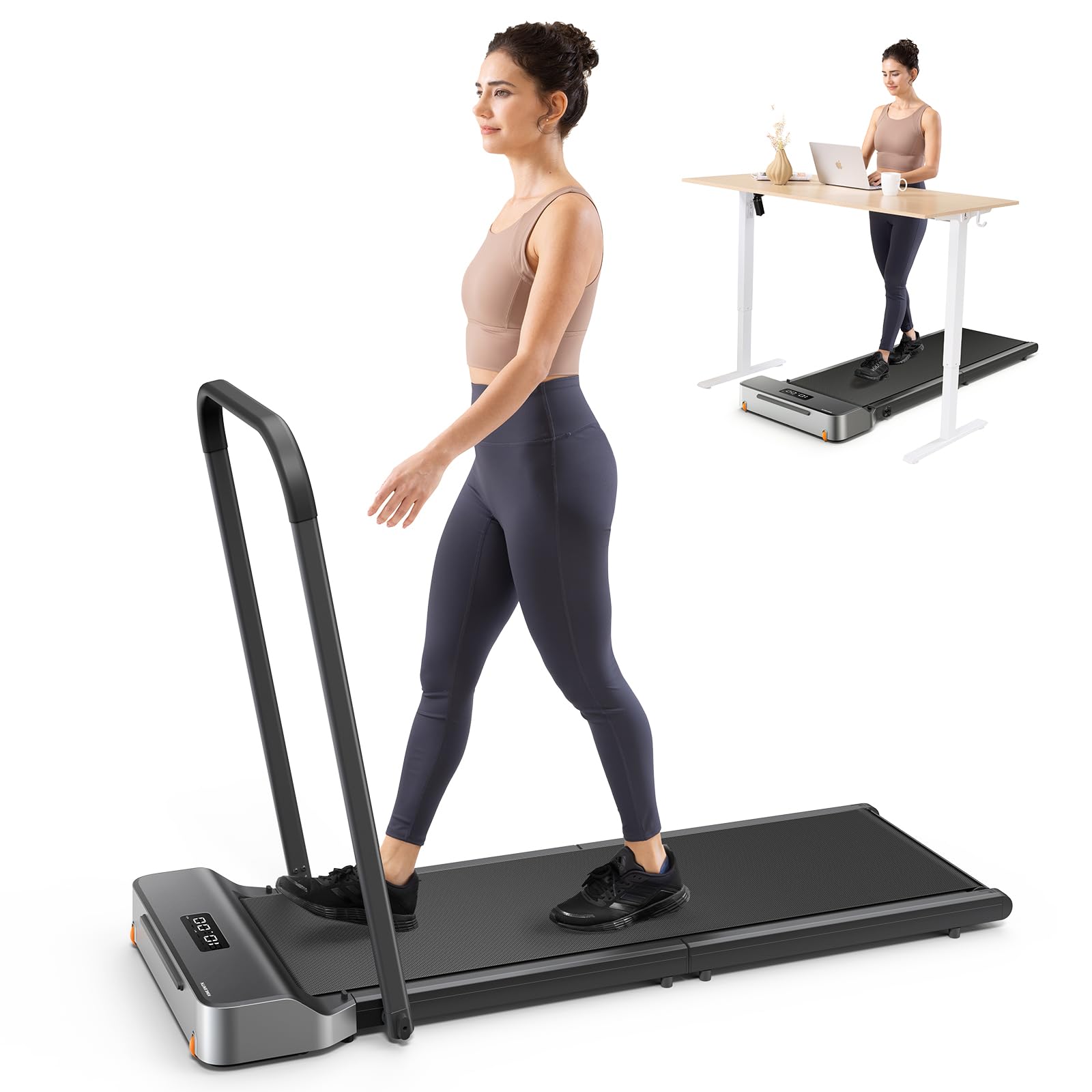 Photo 1 of WalkingPad Z1R Foldable Walking Pad with Handle Bar, Treadmill for Home Office, Under Desk Treadmill with Adaptive Speed Control, Compact Design for Small Spaces