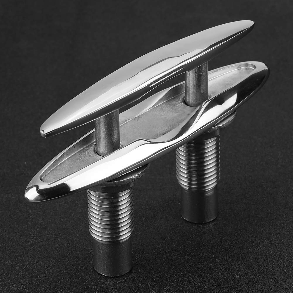 KIMISS Ordentliche Klampe andocken Bootsanlegedock Ordentlich Klampe Offene Basis Bootsklampe, Dockklampe Alle 316 Edelstahl Bootsanlegezubehör(6")