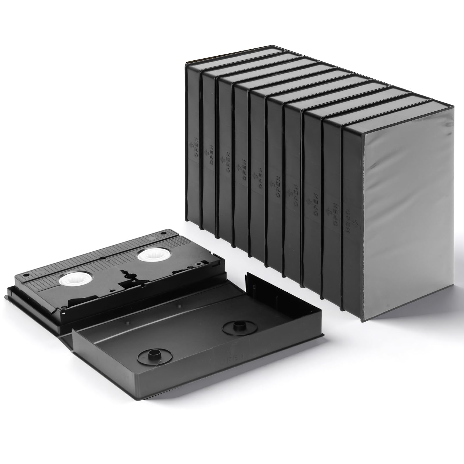 Amazon | Tapetinel VHSカセットケース 10個セット | 耐衝撃PP素材