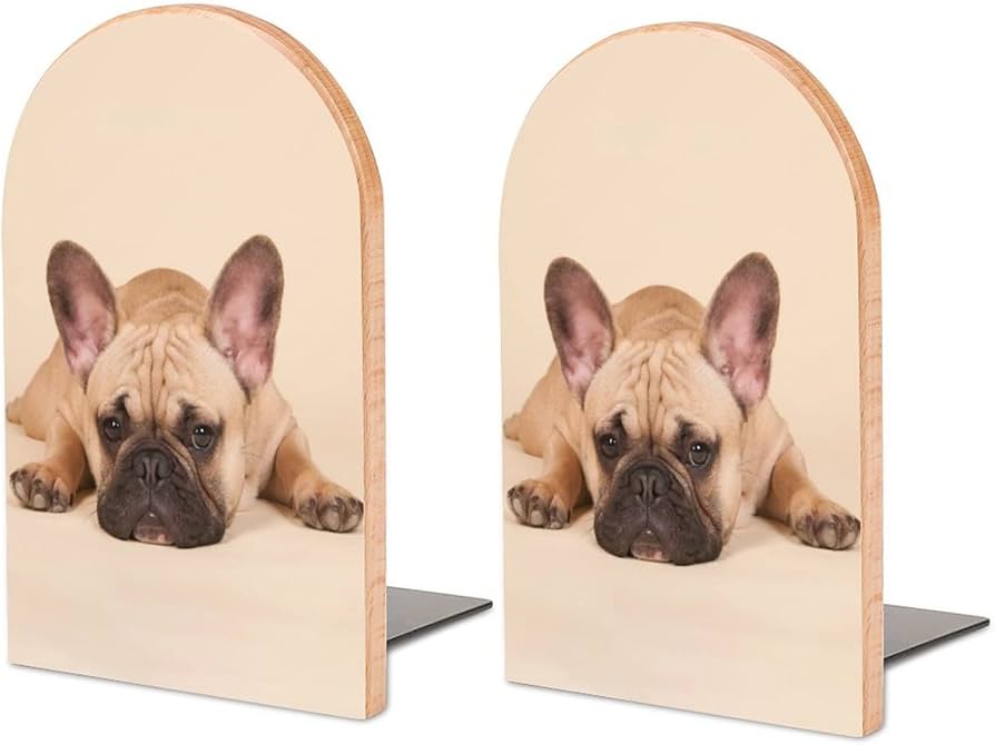フレンチブルドッグ ブックエンド Amazon.co.jp: かわいいフレンチ ブルドッグ 木製ブックエンド ノン