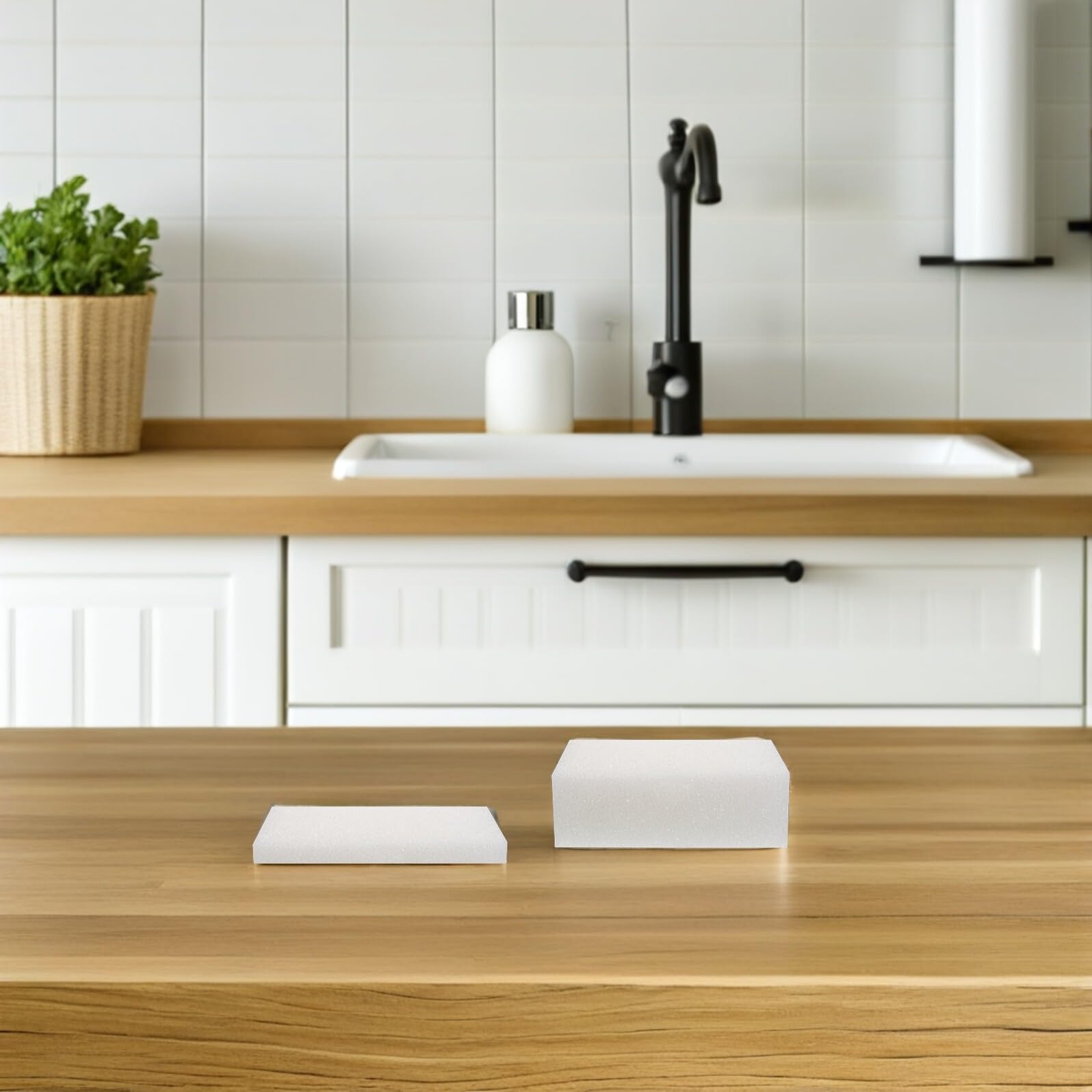 Esponjas para Fregar Platos de Color Blanco 120 Unidades, Esponja Absorbente para Platos Anti-rayaduras, Estropajo para Limpieza de Cocina, Hogar y Baño, Multiusos y Fáciles