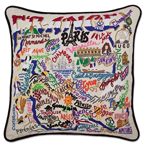 Catstudio France Embroidered Decorative Throw Pillow #TOP19