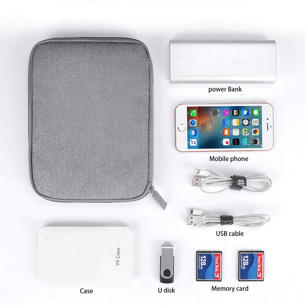 Kabel Organizer Tas Reizen Elektronica Accessoires Tas Digitale Opbergtas Reizen Kit Case Pouch Voor Usb Datakabel Oortelefoon Draad Pen Power Bank (grijs klein