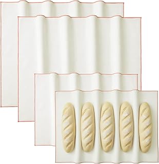 4 Pcs Heavy Duty Bakers Couche Dough Proofing Cloth Natural Cotton Fabric