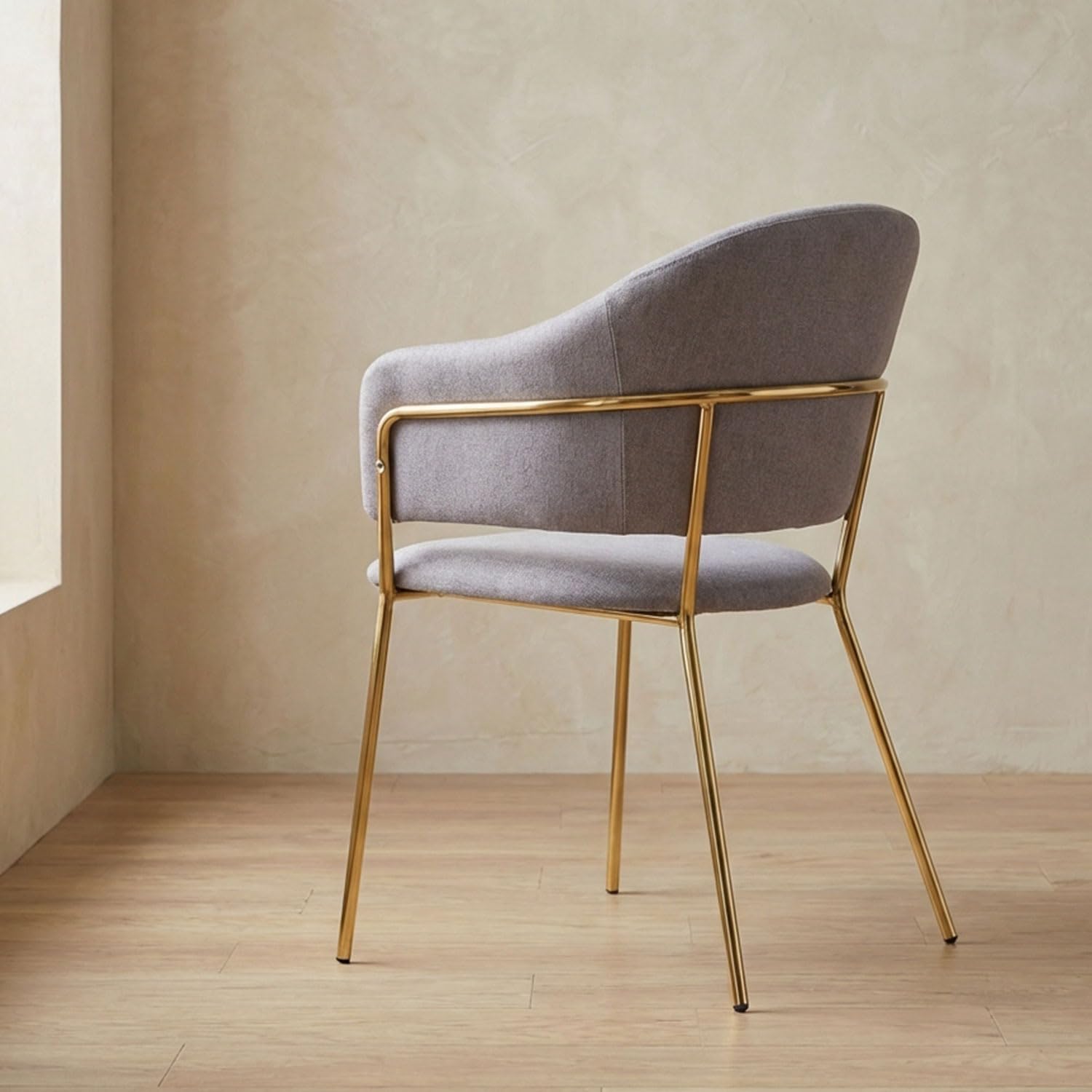 Menzzo Ulrick - Set di 2 sedie e poltrone in tessuto grigio