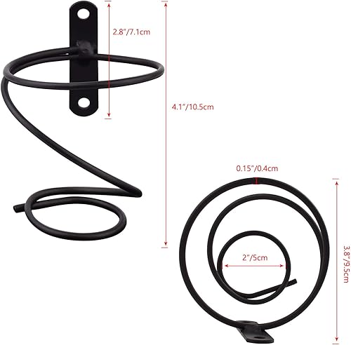 Vista 2 de MOCOUM Paquete de 6 estantes de vino montados en la pared, soporte para exhibición de botellas de vino tinto con tornillos, organizador de metal
