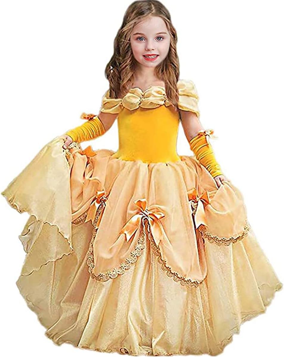 Girls Cinderella Princess Dress Costume Toddler Ball Gown Halloween Christmas Party Cosplay 2-13T