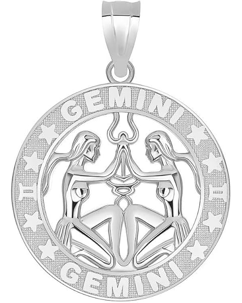 Sterling Silver Zodiac Sun Sign Symbol Pendant