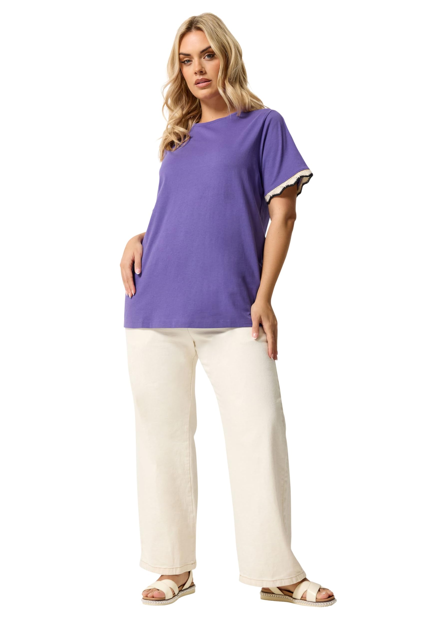 Yours - Women's T-Shirt - Purple - Size 26-28