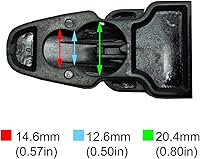 Vista 2 de Scuba Choice Correa de talón con resorte de aleta de buceo con hebillas de liberación rápida, comodidad ajustable y ajuste seguro para botas
