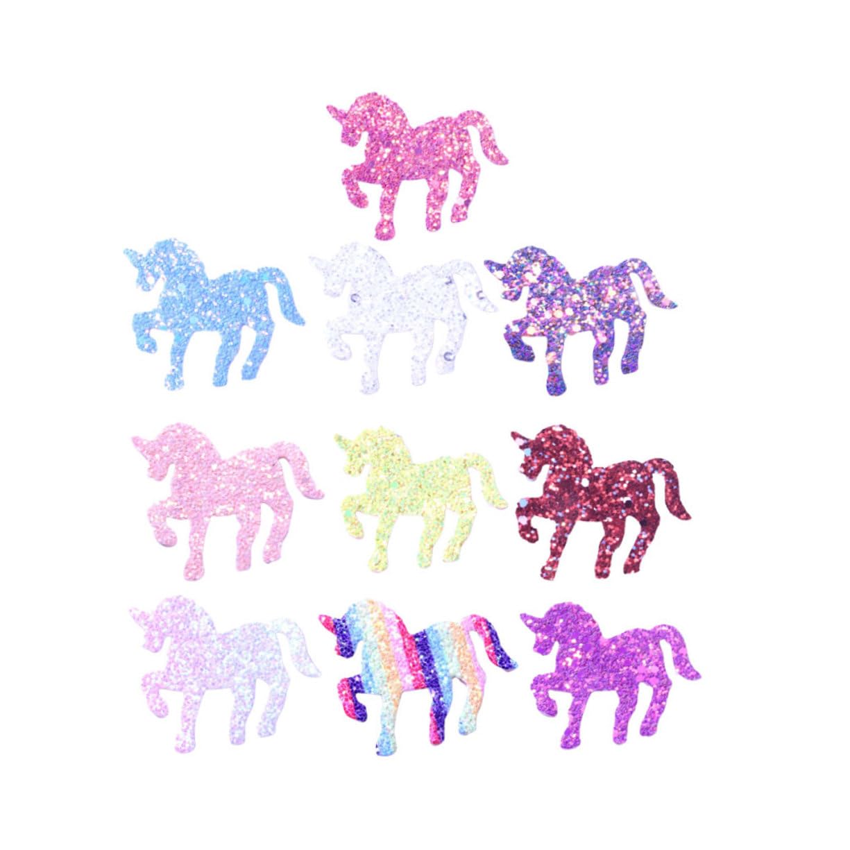 WATIIFUFU 10Pcs Glitter Unicorn Hair Clips Sparkly Bobby Pins Cute Hair Accessories for Parties Birthdays and Everyday Wear