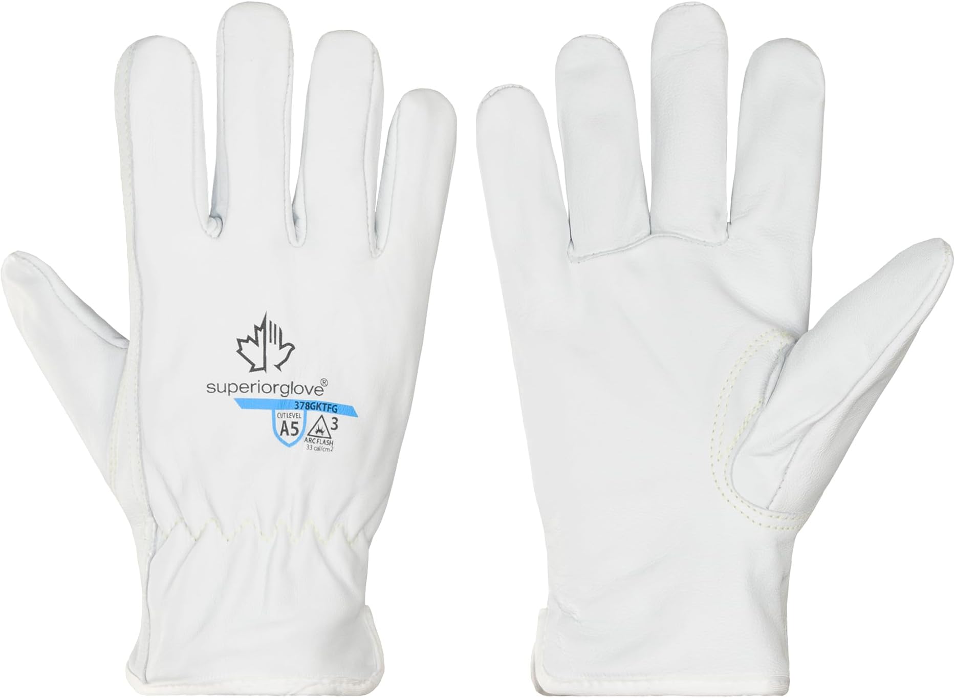 Superior Glove Works Superior Goatskin Leather Work Gloves â€“ Kevlar Lined Cut Resistant, Arc Flash Safety Work Gloves (Endura-378GKTFG) Large