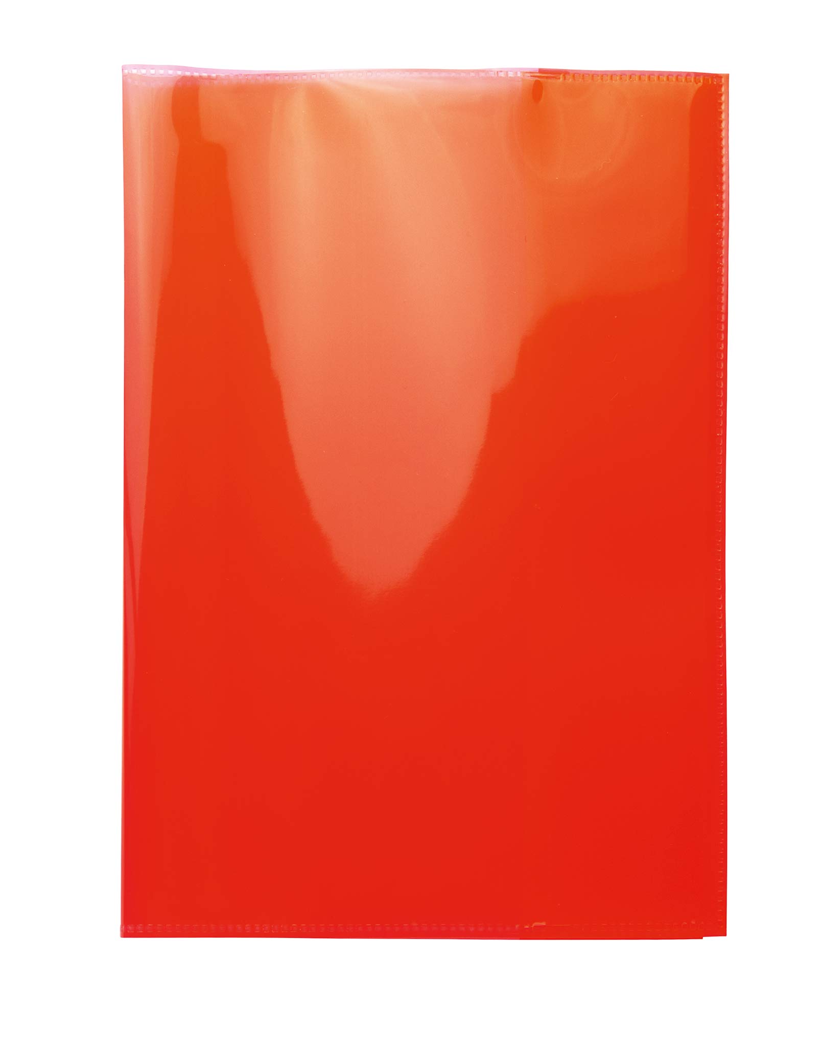 HERMA 19616 Exercise Book Covers A5 Transparent Red Made of Strong Polypropylene Film Washable Extra Thick for School Notebooks Coloured Pack of 10
