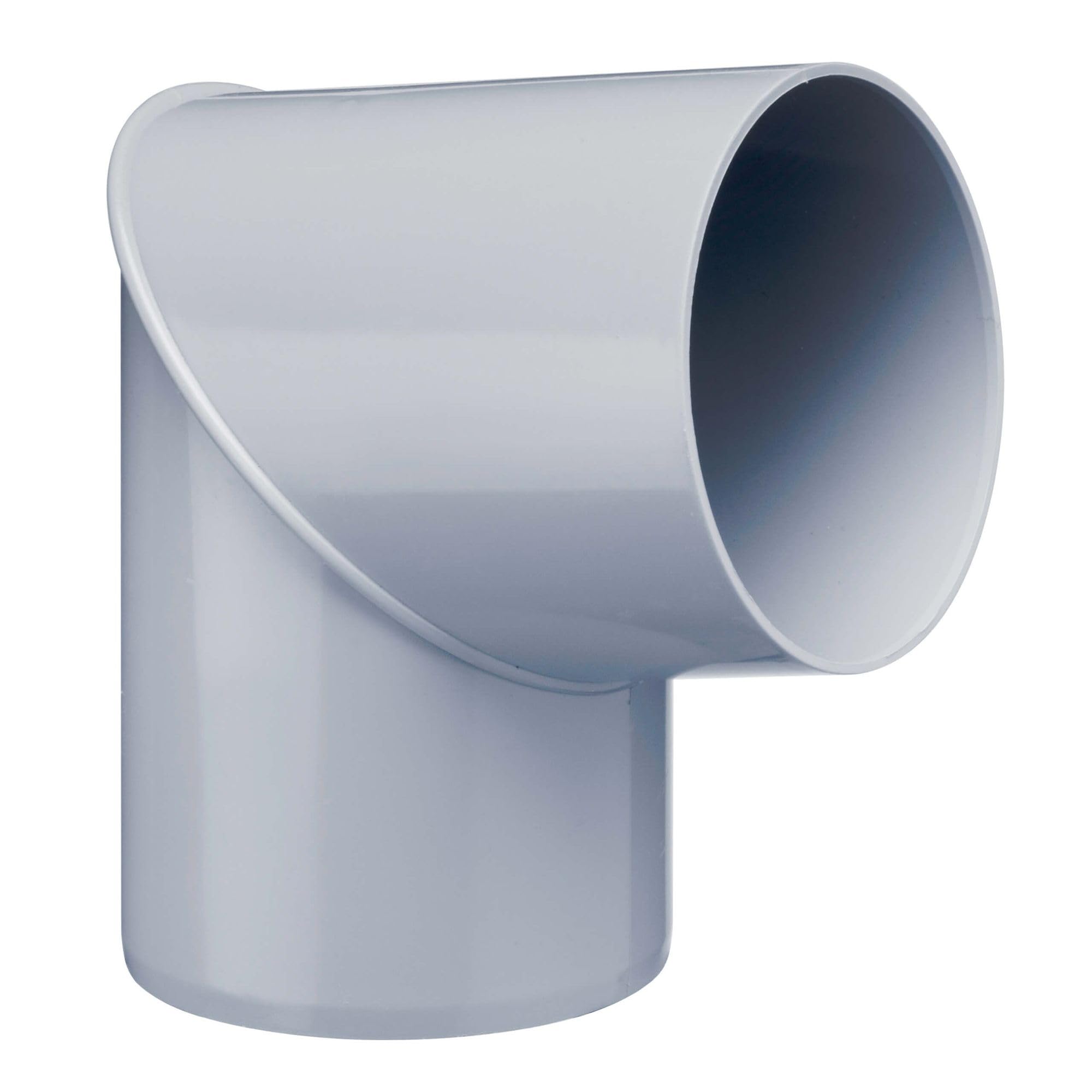 INEFA Downpipe Bend 80 Degrees, PVC 75mm Grey Connecting piece Gutter Accessory, Simple Push-fit Installation, Made in Germany