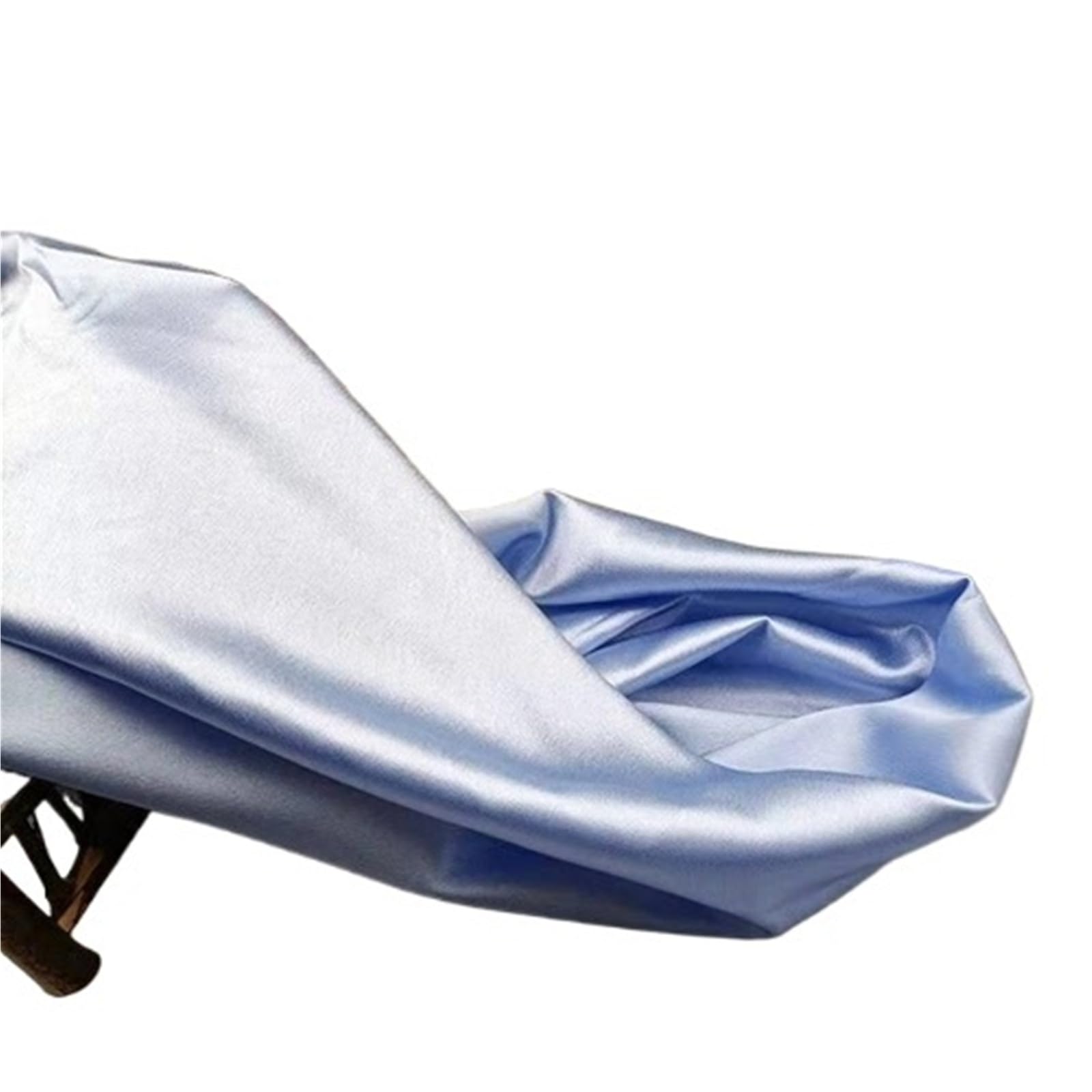 Tela De Raso Satin Tela de satén microelástica gruesa por metro for traje, vestido boda, costura ropa, imitación seda morera, tela alta calidad(Silver)