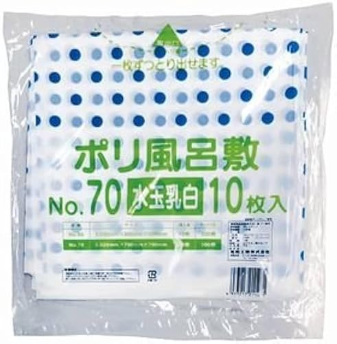 ポリ風呂敷 NO.70 水玉乳白(10枚入)【規格内容】幅700×長さ700mm【厚み】0.025mm【材質】LDPE 4977017011281