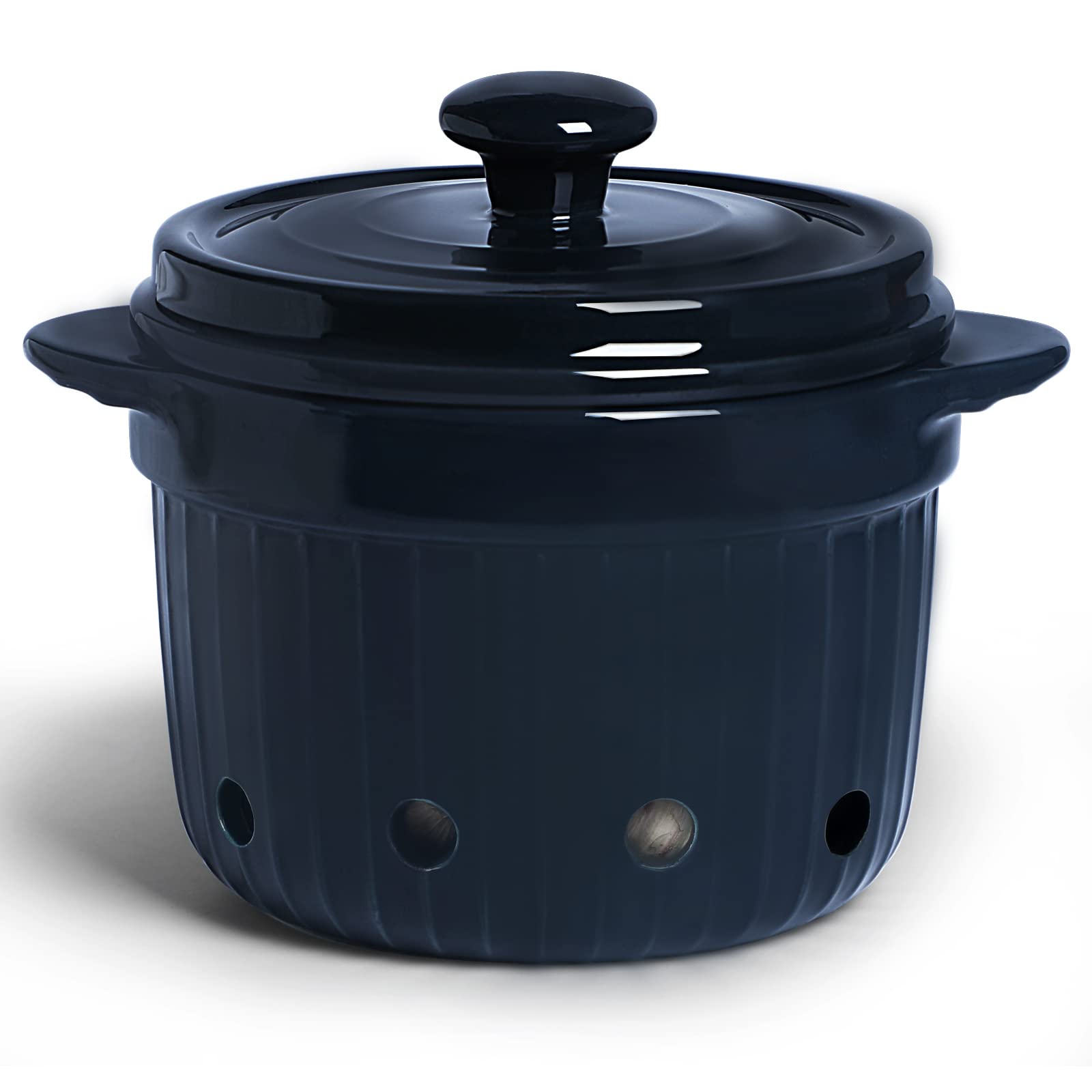 HAOTOP Garlic Keeper with Lid Navy