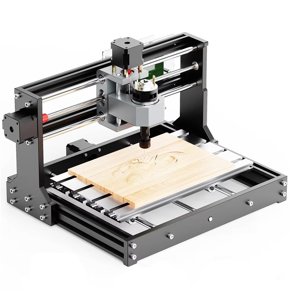 Twotrees TTC3018 Fresadora CNC DIY, fresadora de 3 ejes controlada por GRBL, 300 x 180 x 40 mm, fresadora de mesa para carpintería, plástico, acrílico