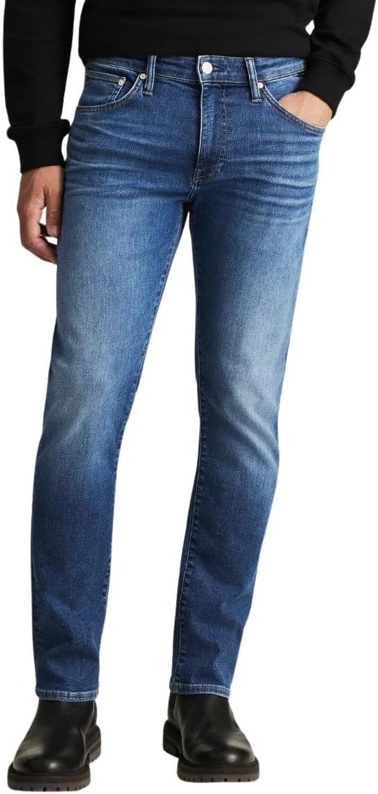 Mavi Men’s Marcus Regular Rise Slim Straight Leg Jeans – Men’s Slim Straight Fit Denim Pants, Work Pants for Men