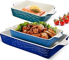 3Pack Ceramic Baking Dish for Oven Large Casserole Baking Dish with Handles Packaging Upgrade Nonstick Ceramic Bakeware...