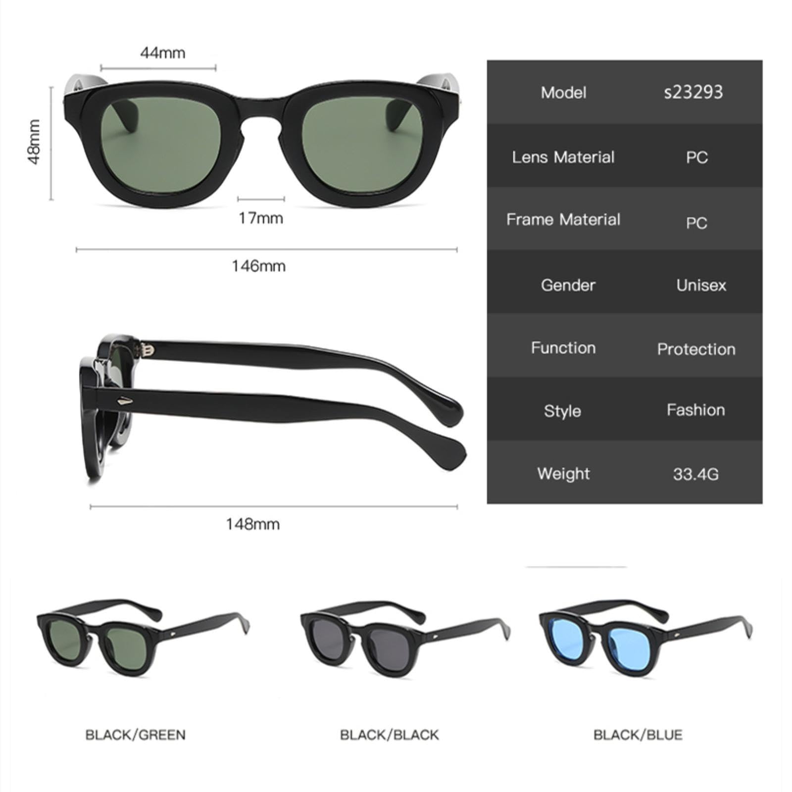 Gafas de sol para mujer, marco ovalado, marco grueso, cara pequeña, personalidad, retro, multicolor, moda