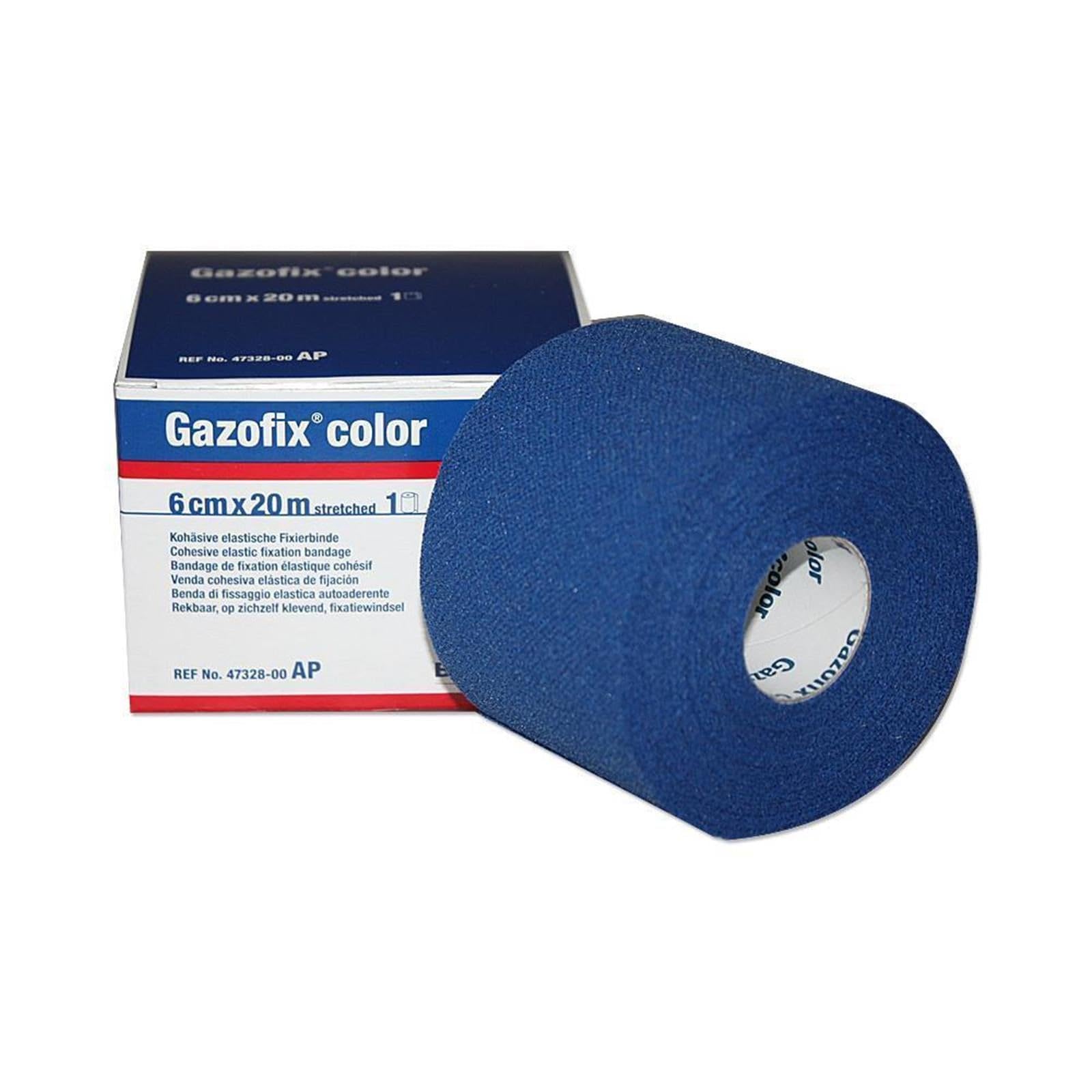 Gazofix Color - Benda, senza lattice, 20 m x 6 cm, 6 rotoli