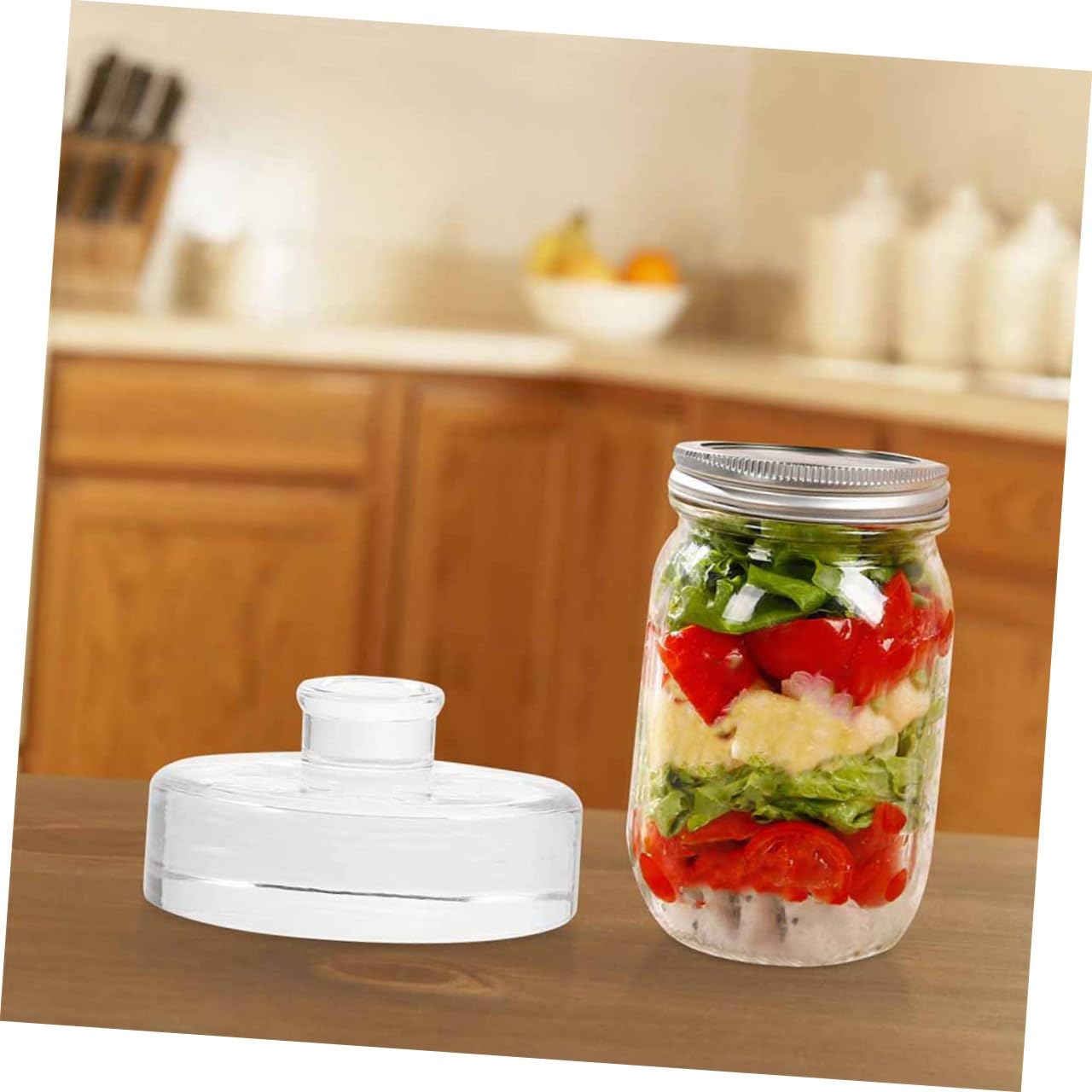 Glasgewichte mit Dichtfunktion zum Fermentieren 4 Stück aus Glas zur Fermentation für Einmachgläser und Gurkengläser Beim Einmachen